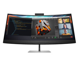 HP 740pm - Series 7 Pro - LED-skærm - kurvet - 40"" (39.7"" til at se) - 5120 x 2160 WUHD @ 60 Hz - IPS - 300 cd/m² - 1000:1 - 5 ms - 2xThunderbolt 3, HDMI, DisplayPort - højtalere - sort, sølv
