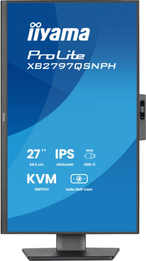 iiyama ProLite XB2797QSNPH-B1 - LED-skærm - 27"" - 2560 x 1440 QHD @ 75 Hz - IPS - 350 cd/m² - 1000:1 - 1 ms - HDMI, DisplayPort, USB-C - højtalere - sort, mat - Billede 4