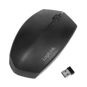LogiLink - Mus - højre- og venstrehåndet - optisk - trådløs - 2.4 GHz, Bluetooth 4.2 - trådløs modtager (USB) - sort