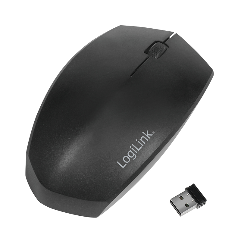 LogiLink - Mus - højre- og venstrehåndet - optisk - trådløs - 2.4 GHz, Bluetooth 4.2 - trådløs modtager (USB) - sort