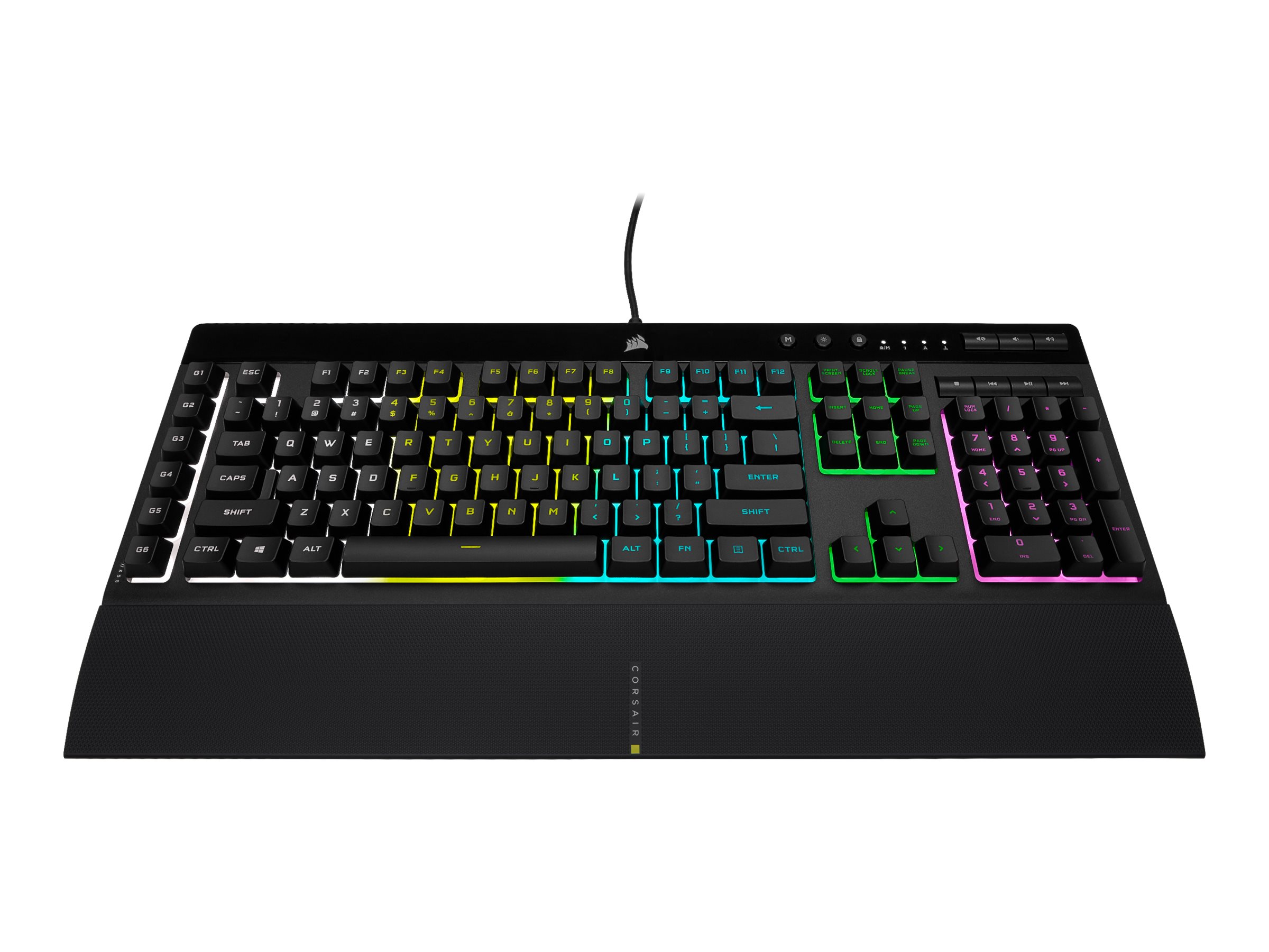 CORSAIR Gaming K55 RGB PRO - Tastatur - bagbelyst - USB - Nordisk - sort - Billede 4