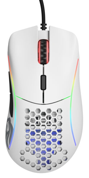 Glorious Model D - Mus - optisk - 6 knapper - kablet - USB 2.0 - hvidmatteret