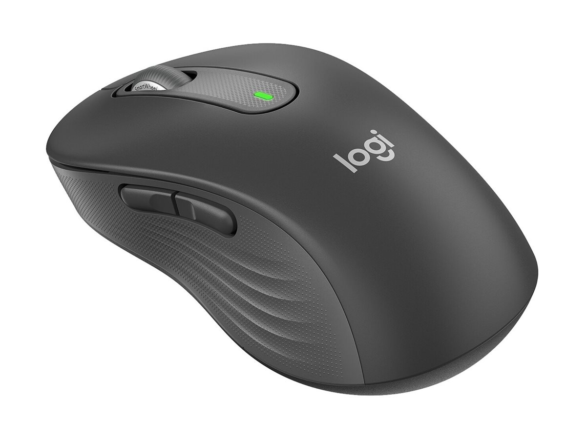 Logitech Signature M650 L - Mus - stor størrelse - optisk - 5 knapper - trådløs - Bluetooth, 2.4 GHz - Logitech Logi Bolt USB-modtager - grafit - Billede 3