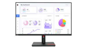 Lenovo ThinkVision T32p-30 - LED-skærm - 31.5"" - 3840 x 2160 4K - IPS - 350 cd/m² - 1000:1 - HDR10 - 4 ms - HDMI, DisplayPort, USB-C - ravnsort - Billede 2