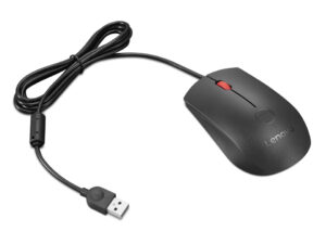 Lenovo - Mus - optisk - 3 knapper - kablet - USB - sort, rød - for ThinkPad T16 Gen 4 21QN - Billede 3