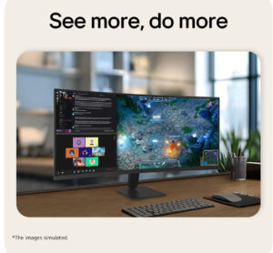 LG UltraWide 34U601B-B - LED-skærm - kurvet - 34"" - 3440 x 1440 WQHD @ 120 Hz - VA - 250 cd/m² - 3000:1 - HDR10 - 5 ms - 2xHDMI, DisplayPort - Billede 4