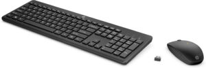 HP 235 - Sæt med mus og tastatur - 3-zones layout, lav profil tastetryk - full size - trådløs - 2.4 GHz - Pan Nordic - sort - Smart Buy - Billede 3