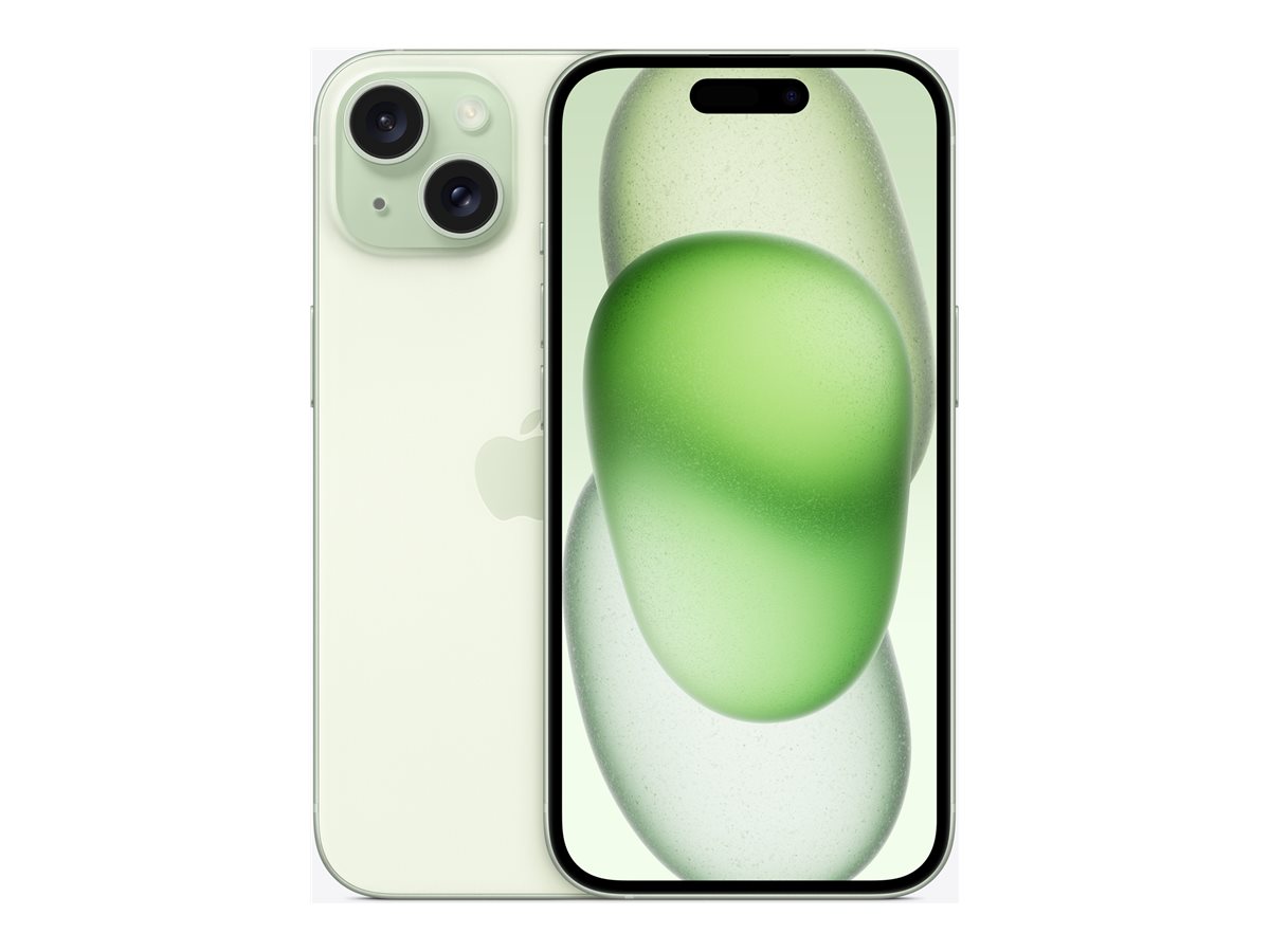 Apple iPhone 15 - 5G smartphone - dual-SIM / Intern hukommelse 128 GB - OLED-skærm - 6.1"" - 2556 x 1179 pixels - 2x bagkameraer 48 MP, 12 MP - front camera 12 MP - grøn - Preowned Grade A