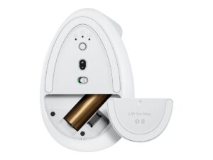 Logitech Lift for Mac - Lodret mus - ergonomisk - optisk - 6 knapper - trådløs - Bluetooth - Logitech Logi Bolt USB-modtager - off-white - for Apple MacBook - Billede 5