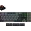 Keychron K5 - Version 2 - tastatur - QMK, mekanisk - 100% - full size - bagbelyst - trådløs - Bluetooth 5.2, USB - tastkontakt: Keychron Low Profile 2.0 Brown (Hot-swapbar)