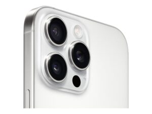Apple iPhone 16 Pro - 5G smartphone - dual-SIM / Intern hukommelse 128 GB - OLED-skærm - 6.3"" - 2622 x 1206 pixels (120 Hz) - 3x bagkamera 48 MP, 48 MP, 12 MP - front camera 12 MP - hvid titanium - Preowned Grade C - Billede 3