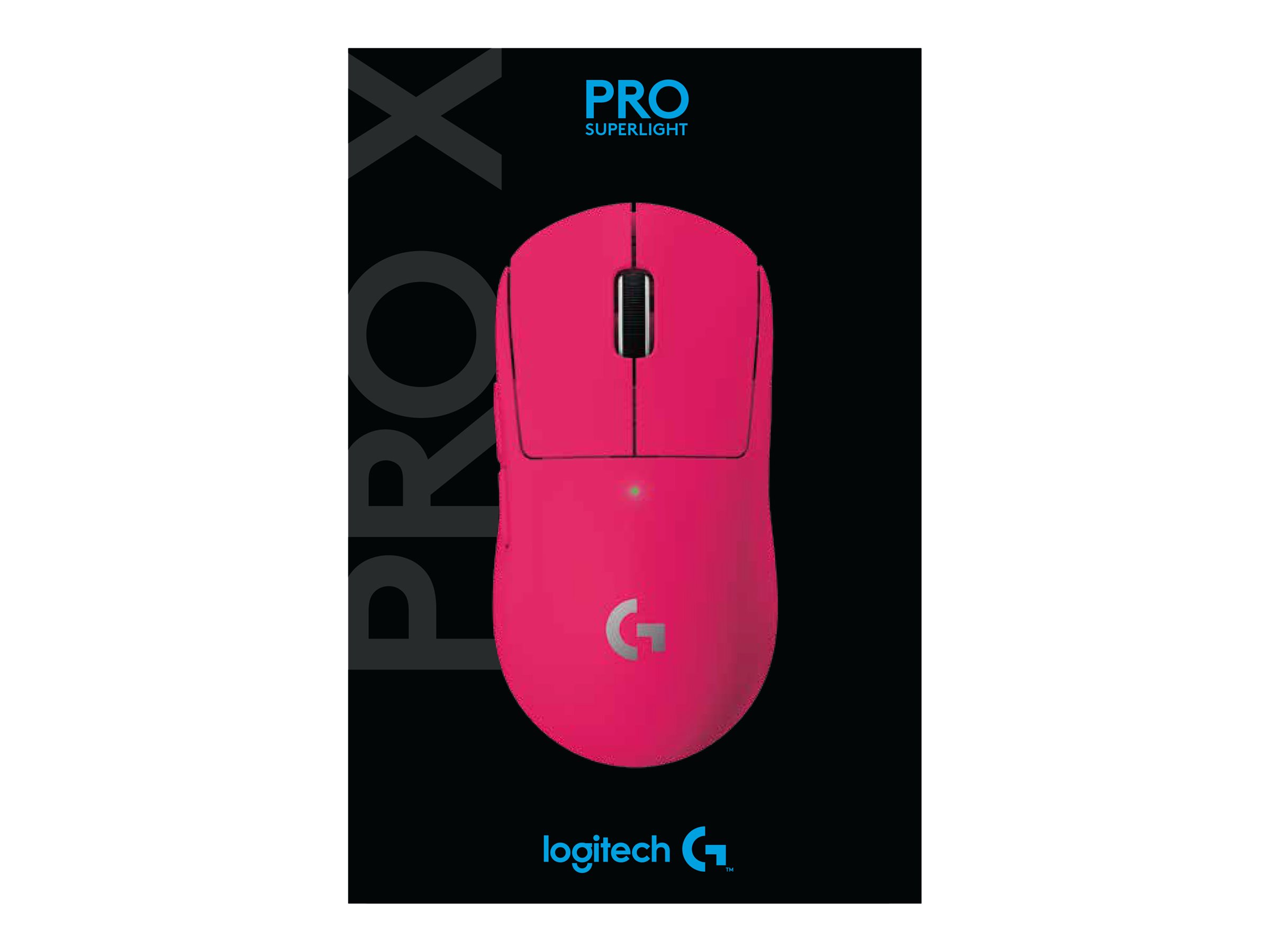 Logitech G PRO X SUPERLIGHT - Gaming - mus - højrehåndet - optisk - 5 knapper - trådløs - 2.4 GHz - USB Logitech LIGHTSPEED-modtager - magenta - Billede 4