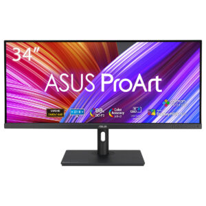 ASUS ProArt PA348CGV - LED-skærm - 34"" - 3440 x 1440 UWQHD @ 120 Hz - IPS - 400 cd/m² - 1000:1 - HDR10 - 2 ms - 2xHDMI, DisplayPort, USB-C - højtalere - sort