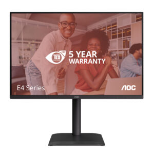 AOC X24E4U - E4 Series - LED-skærm - 24"" - 1920 x 1200 WUXGA @ 100 Hz - IPS - 1500:1 - 4 ms - HDMI, VGA, DisplayPort - højtalere - sort