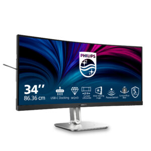 Philips 34B2U5600C - 5000 Series - LED-skærm - kurvet - USB - 34"" - 3440 x 1440 WQHD @ 120 Hz - VA - 300 cd/m² - 4000:1 - 4 ms - 2xHDMI, DisplayPort, USB-C - højtalere - brunsort - Billede 2