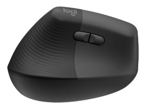 Logitech Lift Vertical Ergonomic Mouse - Lodret mus - ergonomisk - venstrehåndet - optisk - 6 knapper - trådløs - Bluetooth, 2.4 GHz - Logitech Logi Bolt USB-modtager - grafit - Billede 3