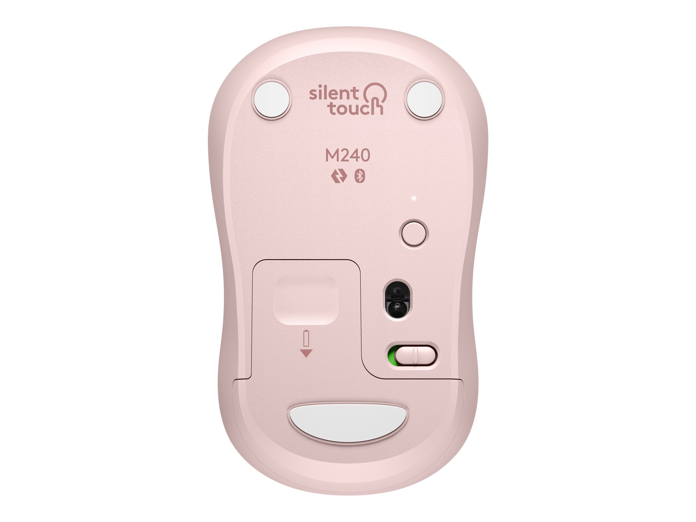Logitech M240 Silent - Mus - højre- og venstrehåndet - optisk - 3 knapper - trådløs - Bluetooth - rose - Billede 4