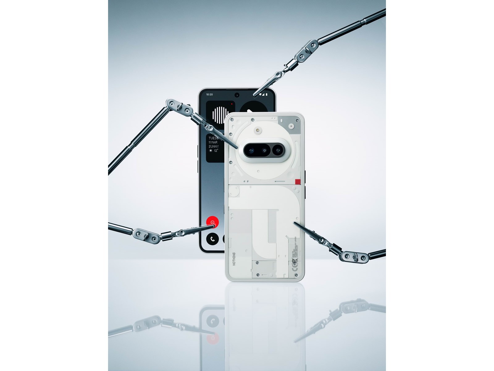 Nothing Phone (3a) 256GB/12GB - White - Billede 2