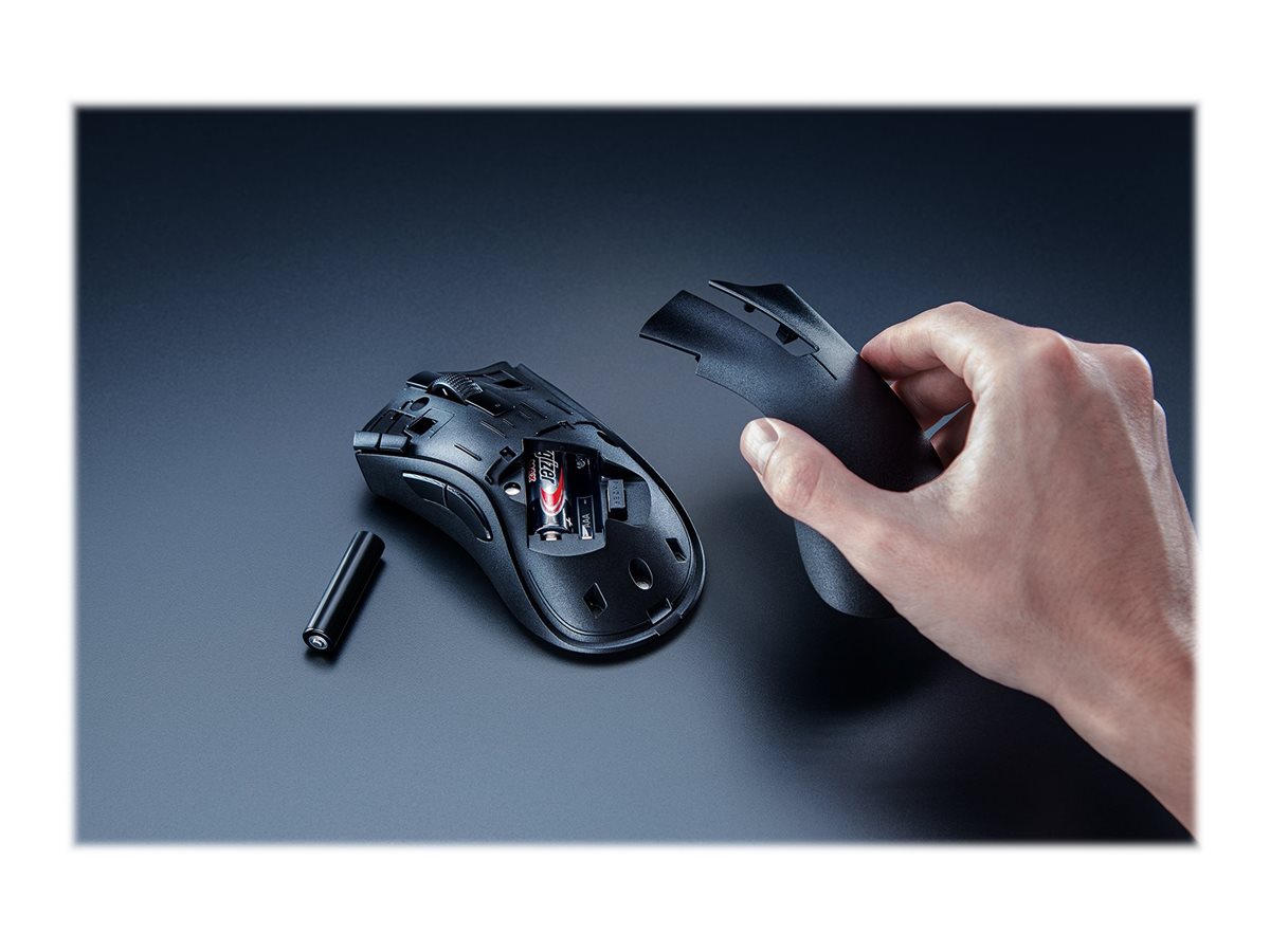 Razer DeathAdder V2 X HyperSpeed - Mus - ergonomisk - højrehåndet - optisk - 7 knapper - trådløs - 2.4 GHz, Bluetooth 5.1 LE - trådløs modtager (USB) - Billede 5