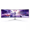 Philips Evnia 8000 49M2C8900L - OLED-monitor - gaming - kurvet - 49"" (48.9"" til at se) - 5120 x 1440 Dual Quad HD @ 144 Hz - 1000 cd/m² - 1000000:1 - DisplayHDR 400 True Black - 0.03 ms - 2xHDMI, DisplayPort, USB-C - højttalere med subwoofer - hvid