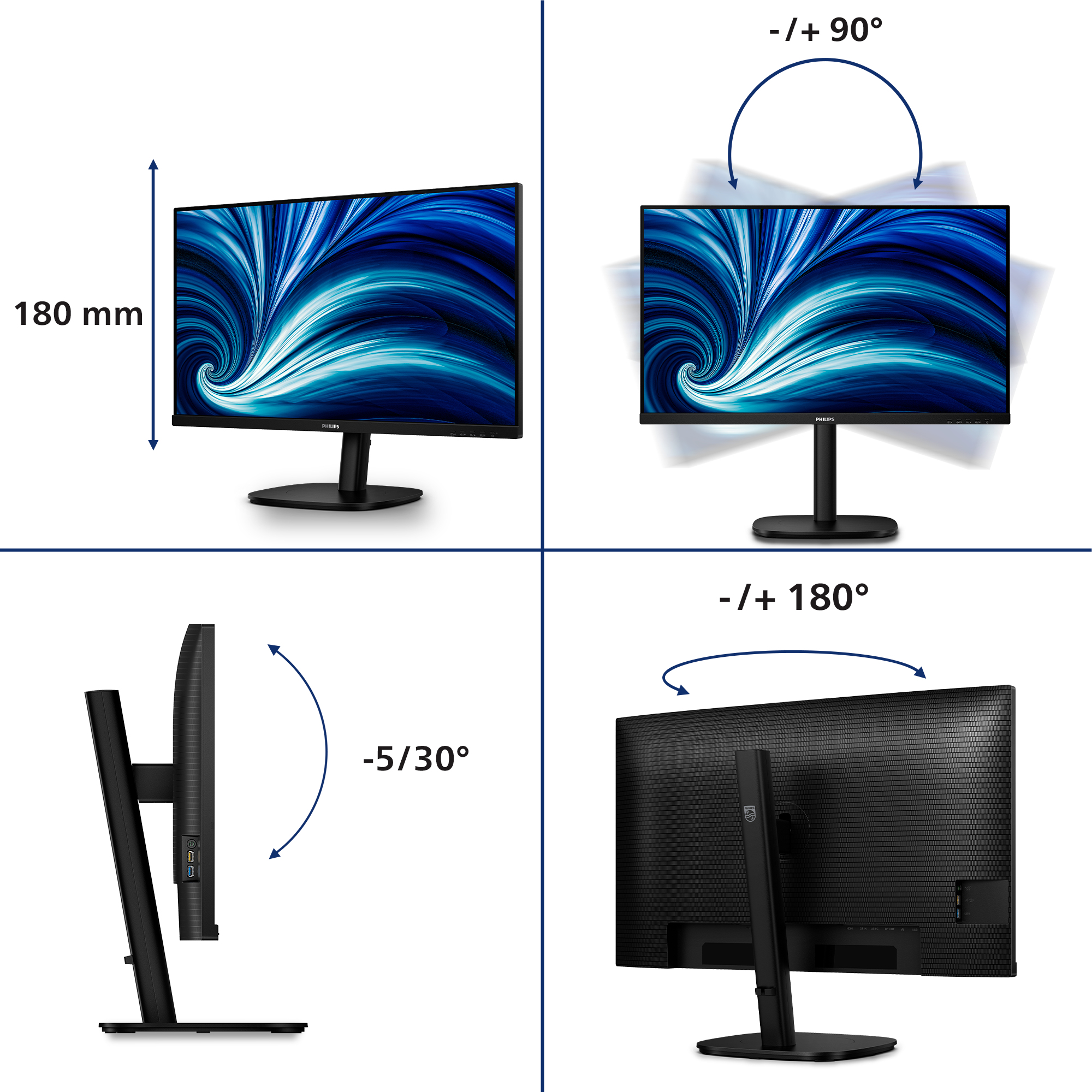 Philips 32B2U3601/00 computerskærm 80 - Billede 4