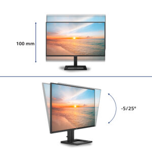 Philips 27E1N1600AE - LED-skærm - 27"" - 2560 x 1440 QHD @ 100 Hz - IPS - 1500:1 - 1 ms - HDMI, USB-C - højtalere - sort - Billede 3