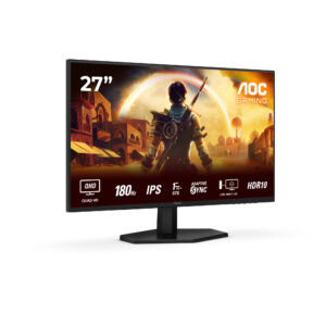 AOC Gaming Q27G42XE - LED-skærm - gaming - 27"" - 2560 x 1440 QHD @ 180 Hz - Fast IPS - 300 cd/m² - 1000:1 - HDR10 - 0.5 ms - 2xHDMI, DisplayPort - højtalere - sort, rød - Billede 2
