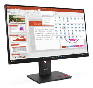 Lenovo ThinkVision T27-40 - LED-skærm - 27"" - 1920 x 1080 Full HD (1080p) @ 120 Hz - IPS - 300 cd/m² - 1500:1 - 4 ms - HDMI, VGA, DisplayPort - formørkelsessort - med ThinkVision MC 60 monitor webcam - Billede 4