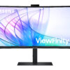 Samsung ViewFinity S6 S34C652VEU - S65VC Series - LED-skærm - kurvet - USB - 34"" - 3440 x 1440 UWQHD @ 100 Hz - VA - 350 cd/m² - 3000:1 - HDR10 - 5 ms - HDMI, DisplayPort, USB-C - højtalere - sort