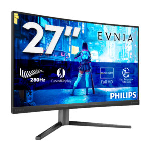 Philips Evnia 5000 27M2C5200W - LED-skærm - gaming - kurvet - 27"" - 1920 x 1080 Full HD (1080p) @ 280 Hz - Fast VA - 300 cd/m² - 4000:1 - HDR10 - 0.3 ms - 2xHDMI, DisplayPort - mørk skifer - Billede 2