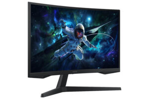 Samsung Odyssey G5 S27CG554EU - G55C Series - LED-skærm - gaming - kurvet - 27"" - 2560 x 1440 QHD @ 165 Hz - VA - 300 cd/m² - 2500:1 - HDR10 - 1 ms - HDMI, DisplayPort - sort - Billede 4