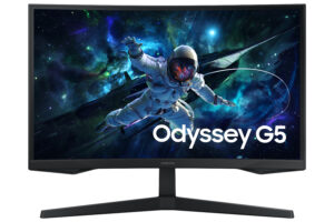 Samsung Odyssey G5 S27CG554EU - G55C Series - LED-skærm - gaming - kurvet - 27"" - 2560 x 1440 QHD @ 165 Hz - VA - 300 cd/m² - 2500:1 - HDR10 - 1 ms - HDMI, DisplayPort - sort - Billede 2