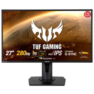 ASUS TUF Gaming VG279QM - LED-skærm - gaming - 27"" - 1920 x 1080 Full HD (1080p) @ 280 Hz - IPS - 400 cd/m² - 1000:1 - DisplayHDR 400 - 1 ms - 2xHDMI, DisplayPort - højtalere